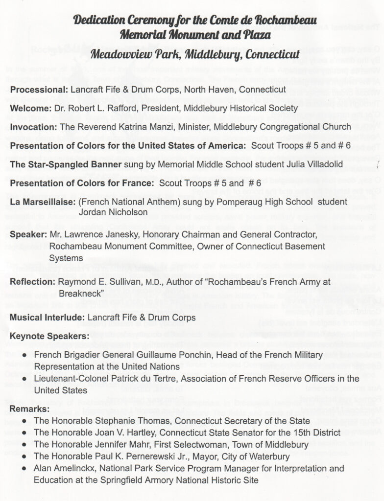 Dedication Program Speakers 1